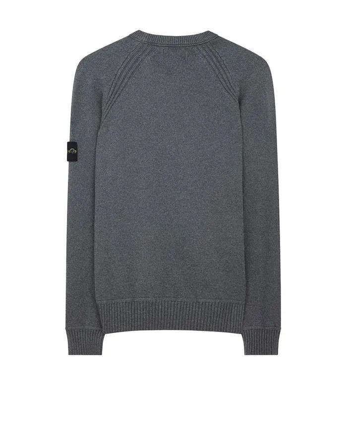 Stone Island Knitwear 541A2 Crewneck Jumper In Charcoal 8211 Mens