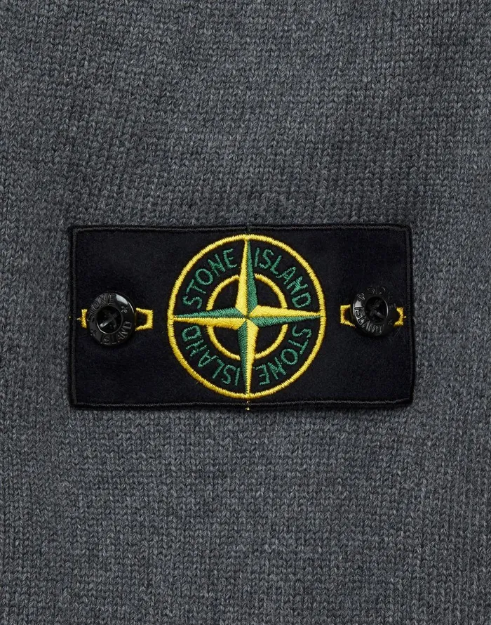 Stone Island Knitwear 541A2 Crewneck Jumper In Charcoal 8211 Mens