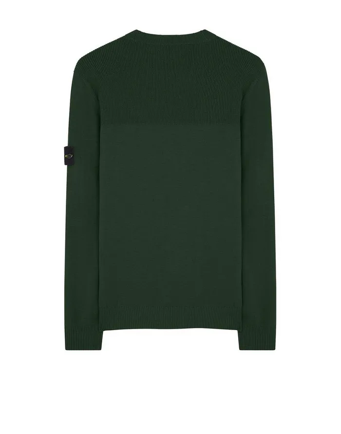 Stone Island Knitwear 591A1 Crewneck Knit In Dark Forest 8211 Mens