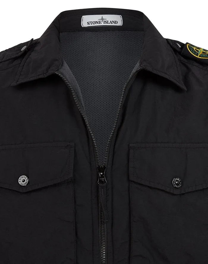 Stone Island Overshirts 11303 Naslan Light Overshirt In Black 8211 Mens
