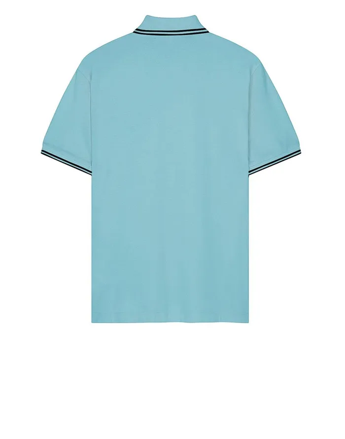 Stone Island Polo Shirts 22S18 Short Sleeve Polo Shirt In Aqua 8211 Mens