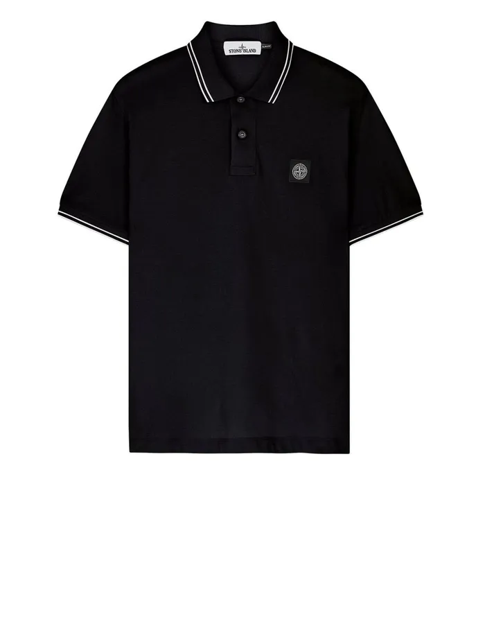 Stone Island Polo Shirts 22S18 Short Sleeve Polo Shirt In Black 8211 Mens
