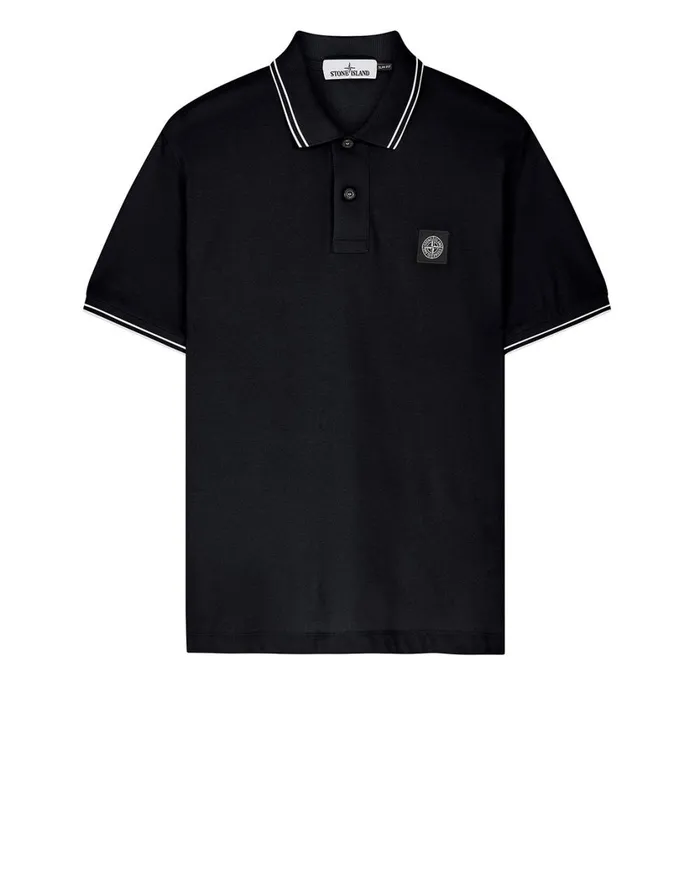 Stone Island Polo Shirts 22S18 Short Sleeve Polo Shirt In Navy 8211 Mens