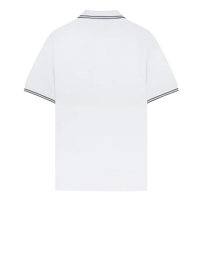 Stone Island Polo Shirts 22S18 Short Sleeve Polo Shirt In White 8211 Mens