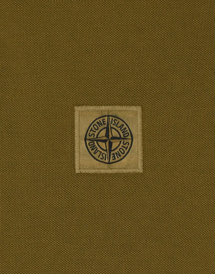 Stone Island Polo Shirts 22S67 Pigment Dye Short Sleeve Polo Shirt In Tobacco 8211 Mens