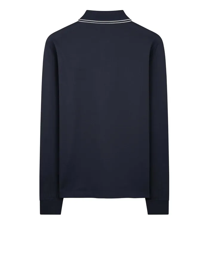 Stone Island Polo Shirts 2Ss18 Long Sleeve Polo Shirt In Navy 8211 Mens