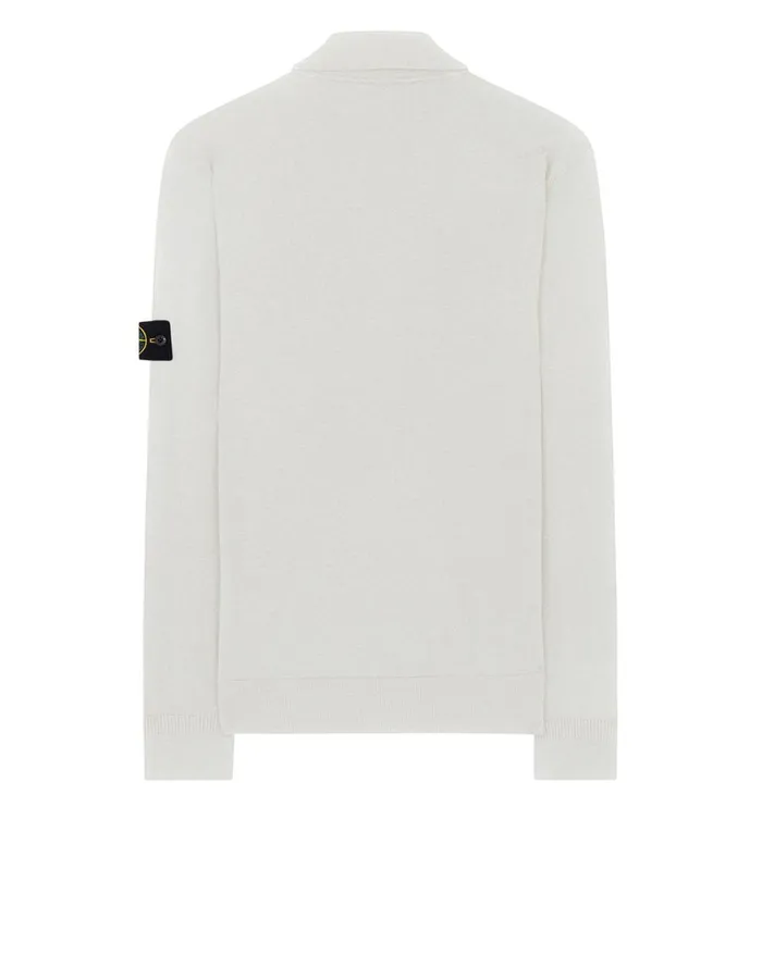 Stone Island Polo Shirts 512A1 Knitted Polo Shirt In White 8211 Mens