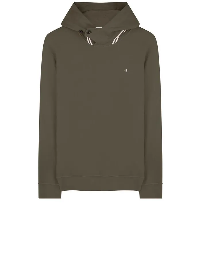 Stone Island Sweatshirts 60120 Hooded Sweatshirt In Dark Forest 8211 Mens