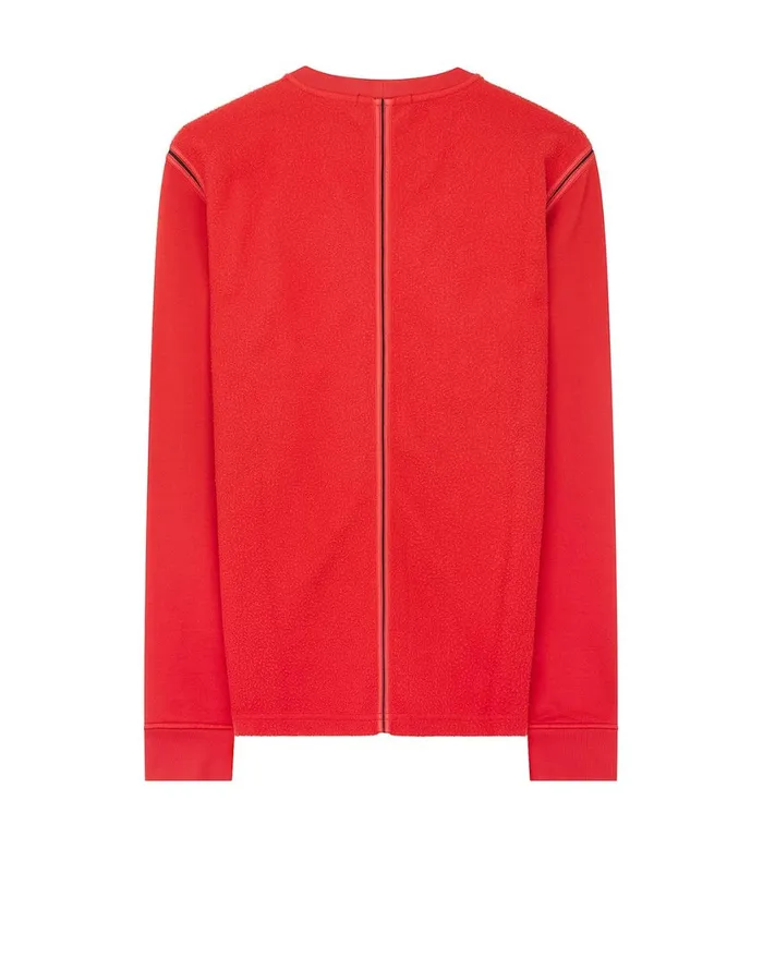 Stone Island Sweatshirts 60207 Engineered Pill Crewneck In Red 8211 Mens