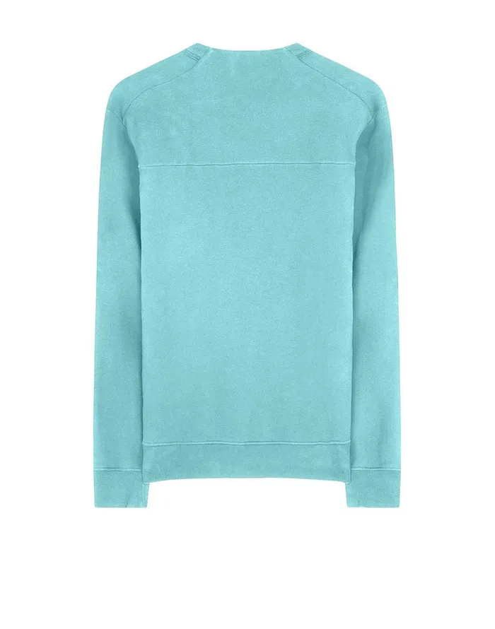 Stone Island Sweatshirts 60820 Crewneck Sweatshirt In Aqua 8211 Mens