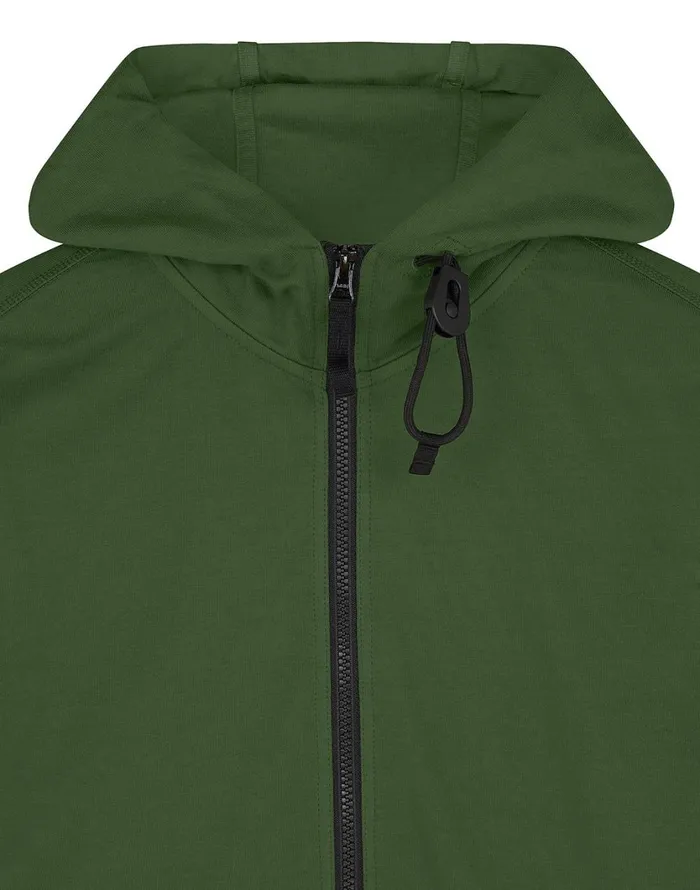Stone Island Sweatshirts 61150 Hooded Full Zip Sweatshirt In Dark Forest 8211 Mens