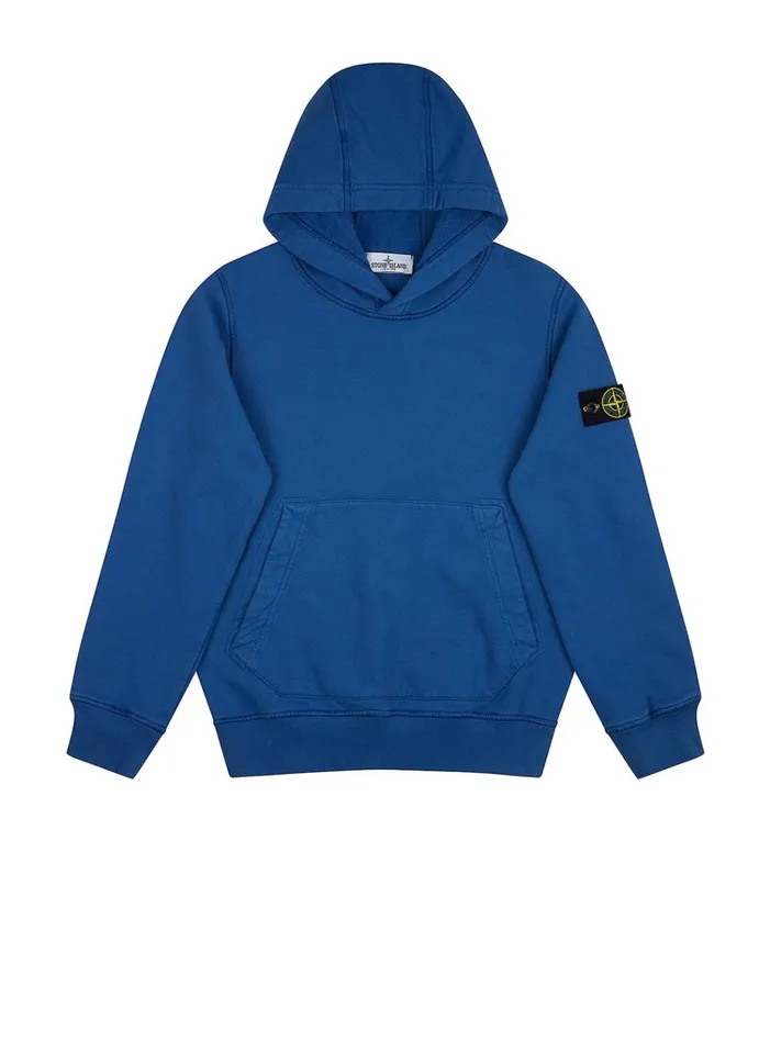 Stone Island Sweatshirts 61640 Hooded Sweatshirt In Periwinkle 8211 Junior