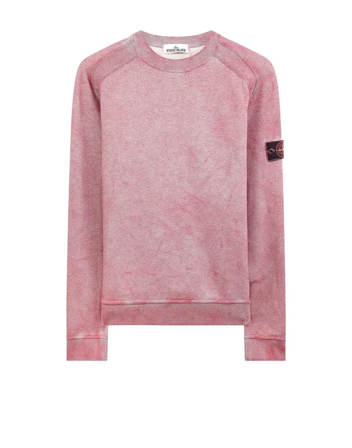 Stone Island Sweatshirts 62290 Dust Colour Treatment Crewneck Sweatshirt In Fuchsia 8211 Mens Stone Island Sweatshirts 62290 Dust Colour Treatment Crewneck Sweatshirt In Fuchsia 8211 Mens