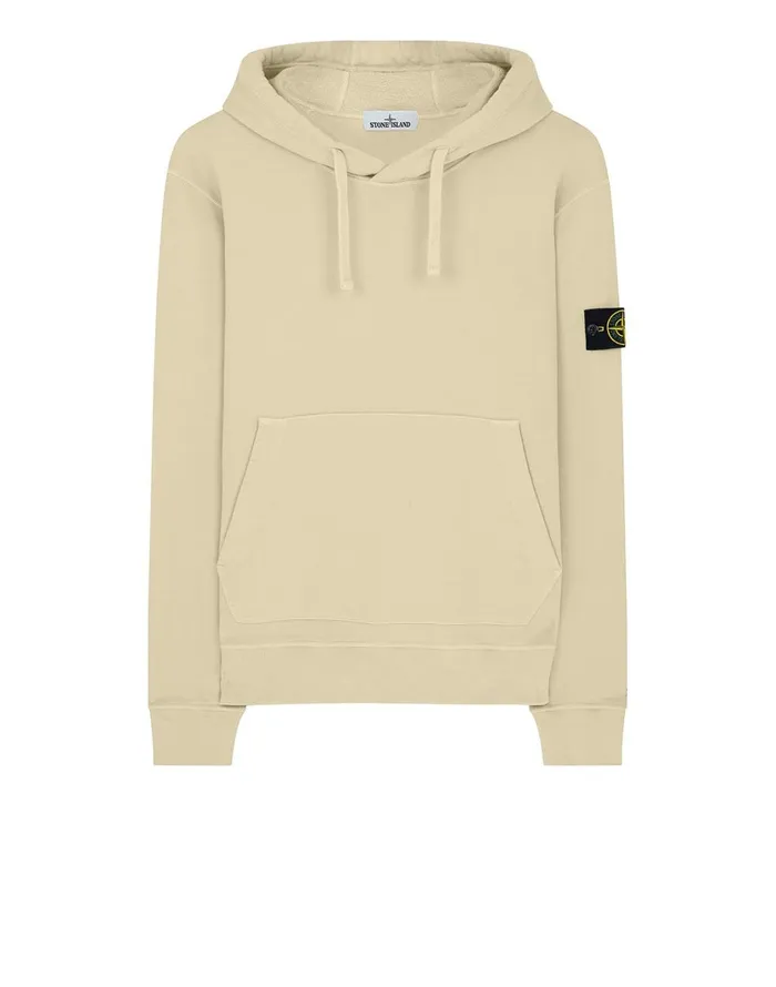 Stone Island Sweatshirts 64120 Hooded Sweatshirt In Butter 8211 Mens