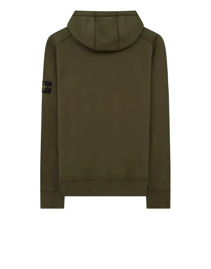 Stone Island Sweatshirts 64120 Hooded Sweatshirt In Dark Forest 8211 Mens