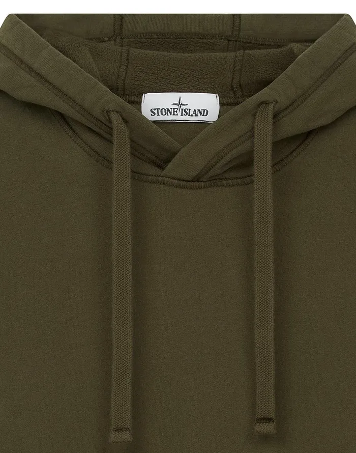 Stone Island Sweatshirts 64120 Hooded Sweatshirt In Dark Forest 8211 Mens