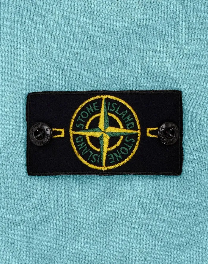 Stone Island Sweatshirts 64220 Hooded Full Zip Sweatshirt In Aqua 8211 Mens