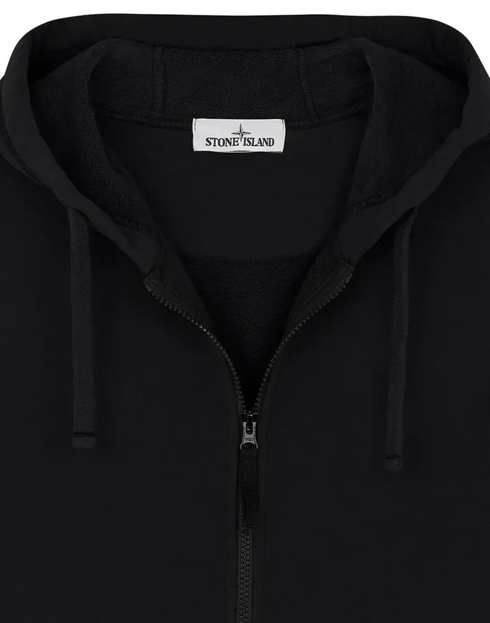 Stone Island Sweatshirts 64220 Hooded Full Zip Sweatshirt In Black 8211 Mens