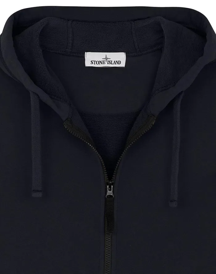 Stone Island Sweatshirts 64220 Hooded Full Zip Sweatshirt In Navy 8211 Mens