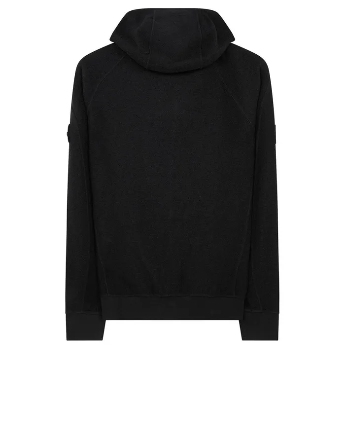 Stone Island Sweatshirts 651F5 Hooded Full Zip Sweatshirt In Black 8211 Mens