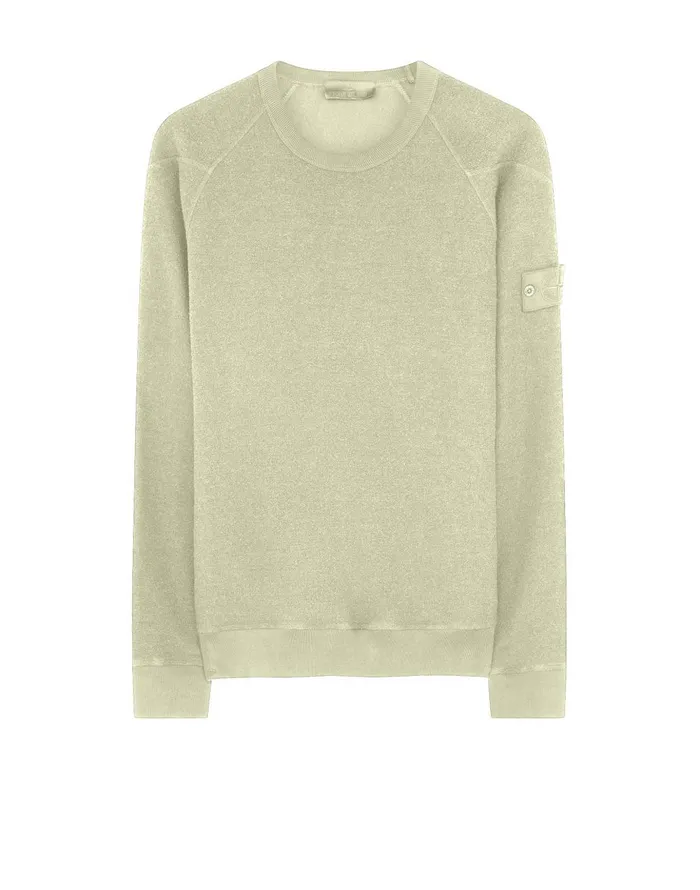 Stone Island Sweatshirts 654F5 Crewneck Sweatshirt In Beige 8211 Mens