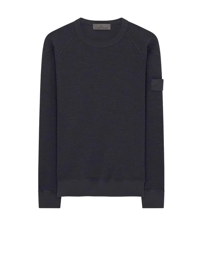 Stone Island Sweatshirts 654F5 Crewneck Sweatshirt In Navy 8211 Mens