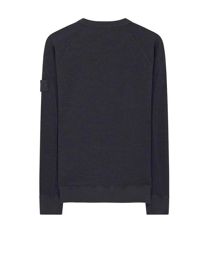 Stone Island Sweatshirts 654F5 Crewneck Sweatshirt In Navy 8211 Mens