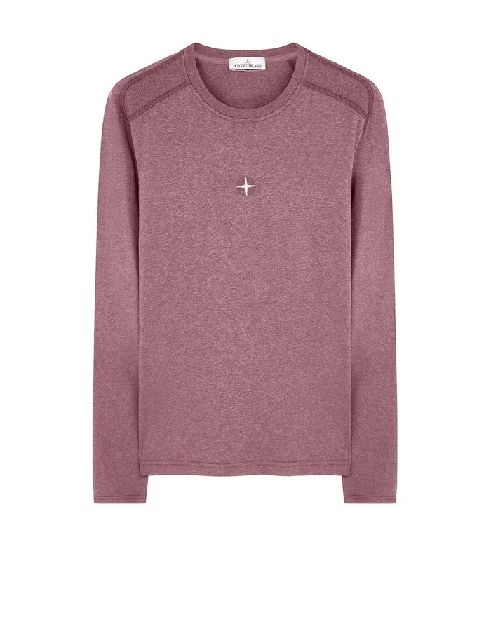 Stone Island TShirts 20393 Dust Colour LongSleeve TShirt In Fuchsia 8211 Mens