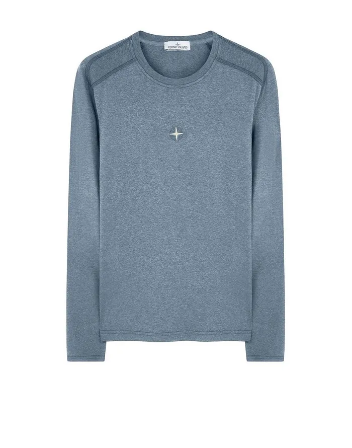 Stone Island TShirts 20393 Dust Colour LongSleeve TShirt In Periwinkle 8211 Mens Stone Island TShirts 20393 Dust Colour LongSleeve TShirt In Periwinkle 8211 Mens