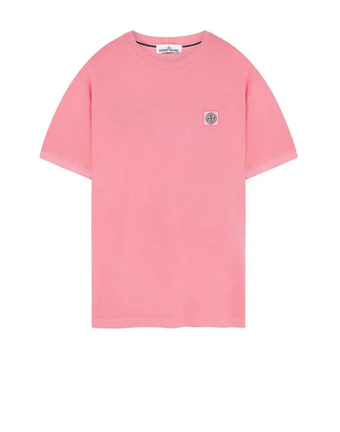 Stone Island TShirts 20467 Pigment Dye ShortSleeve TShirt In Pink 8211 Mens