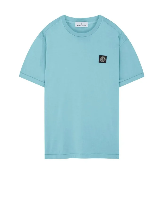 Stone Island TShirts 24113 Short Sleeve TShirt In Aqua 8211 Mens