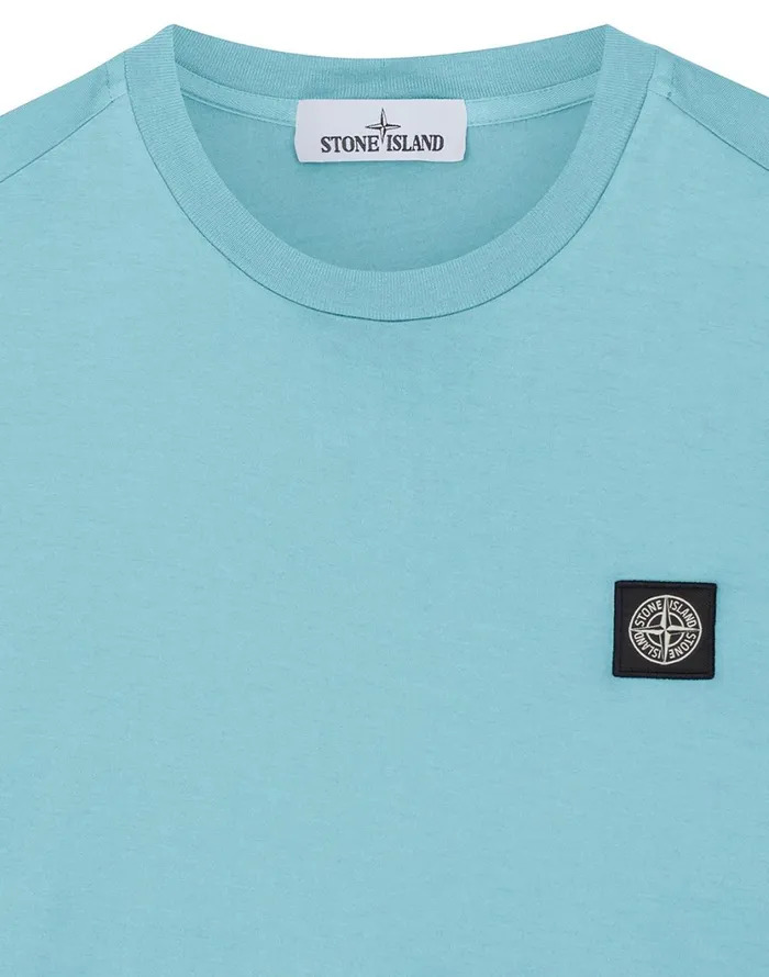 Stone Island TShirts 24113 Short Sleeve TShirt In Aqua 8211 Mens