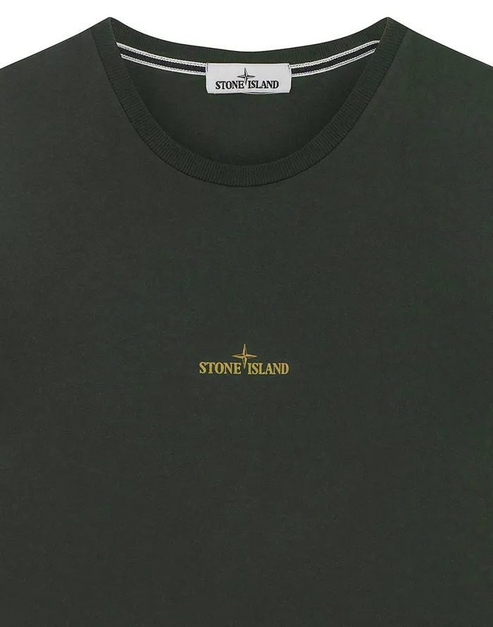 Stone Island TShirts 2Ns81 Paint Stroke 2 Short Sleeve TShirt In Dark Forest 8211 Mens