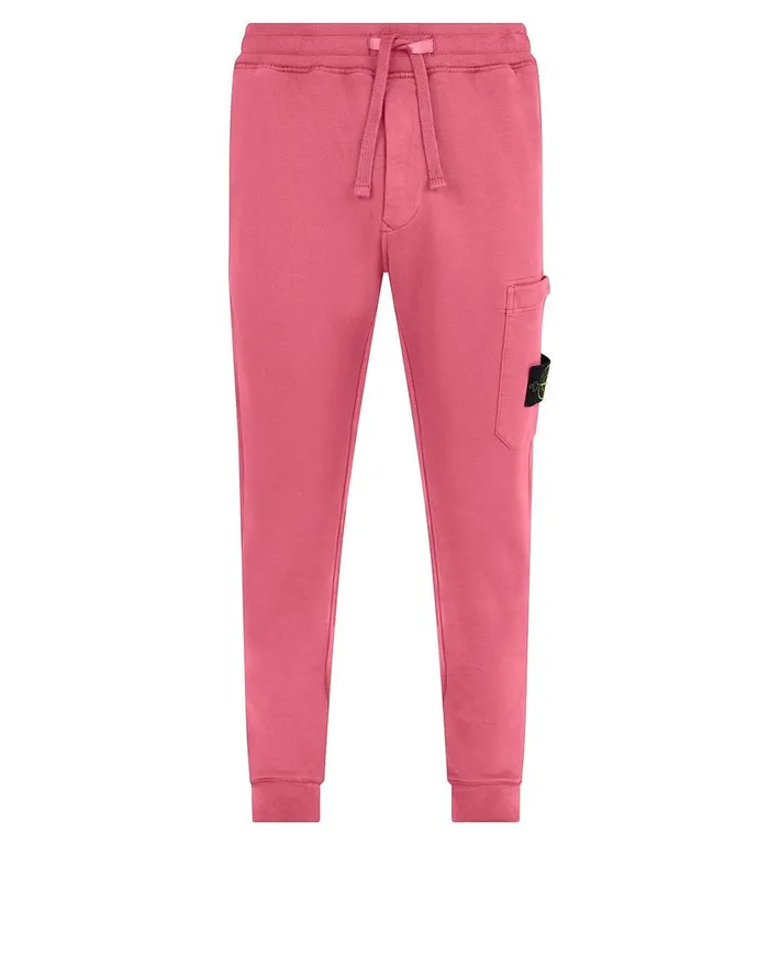 Stone Island Trousers 64520 Fleece Pants In Pink 8211 Mens