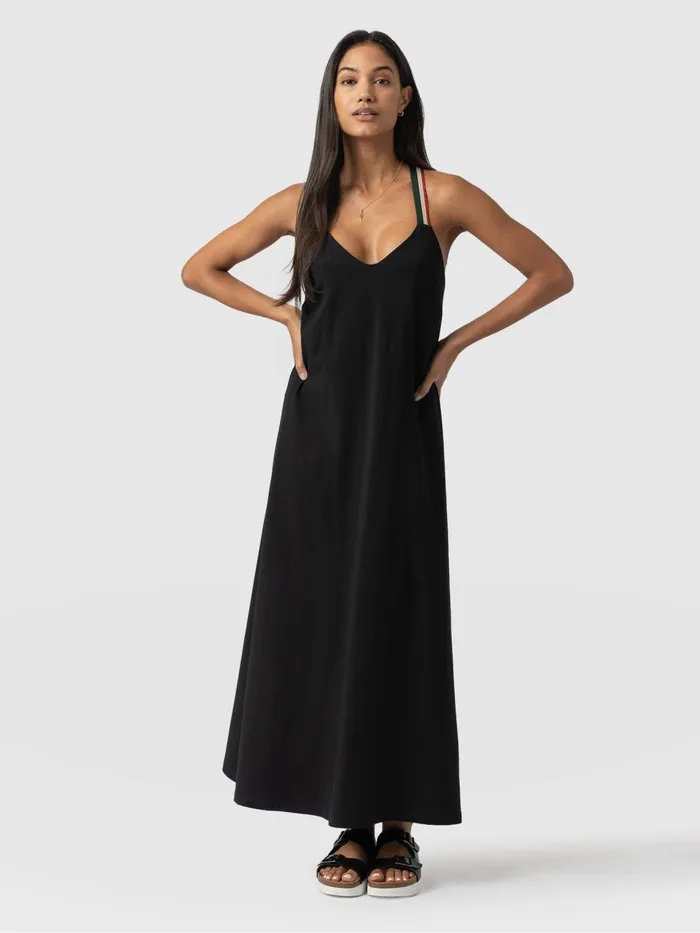 Sunset Dress Black 8211 Red Lurex Red Lurex Women Saint And Sofia Dresses
