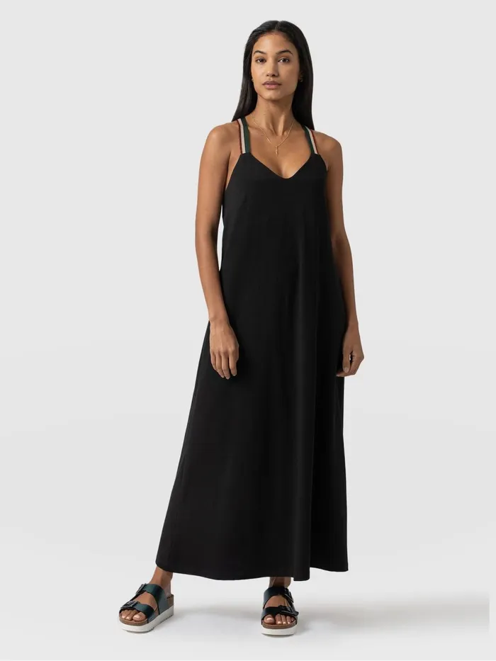Sunset Dress Black 8211 Red Lurex Red Lurex Women Saint And Sofia Dresses