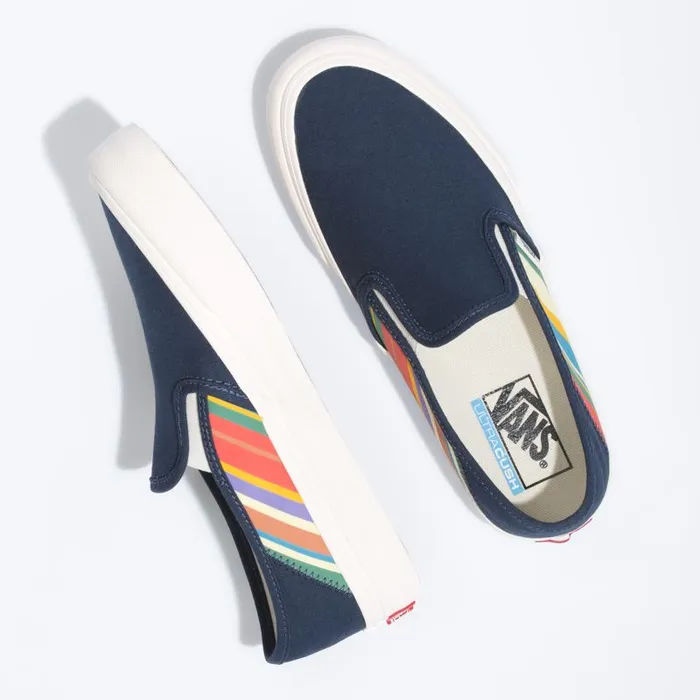 Surf Vibes MenWomen Vans Retro Stripes SlipOn SF Dress Blues Surf Vibes MenWomen Vans Retro Stripes SlipOn SF Dress Blues