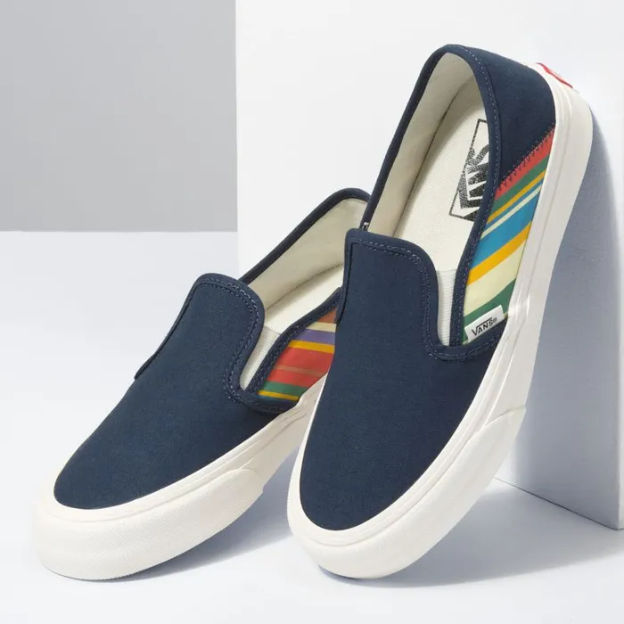 Surf Vibes MenWomen Vans Retro Stripes SlipOn SF Dress Blues Surf Vibes MenWomen Vans Retro Stripes SlipOn SF Dress Blues