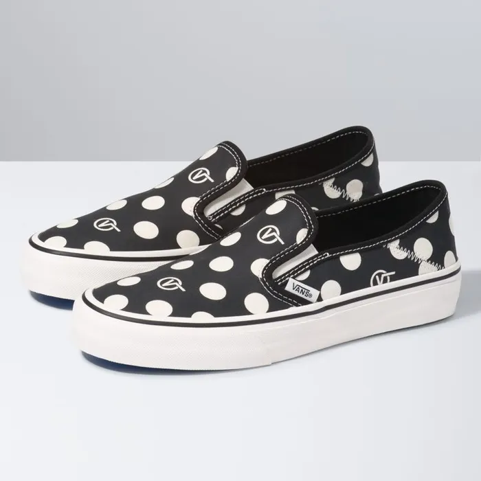 Surf Vibes Women Vans Polka VDot SlipOn SF Blackmarshmallow