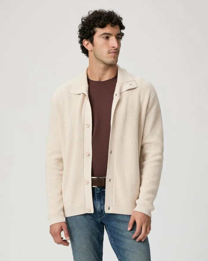 Sweaters and Sweatshirts Men PAIGE Icon Capsule Groveland Cardigan 8211 Pale Khaki Multi Sweaters and Sweatshirts Men PAIGE Icon Capsule Groveland Cardigan 8211 Pale Khaki Multi