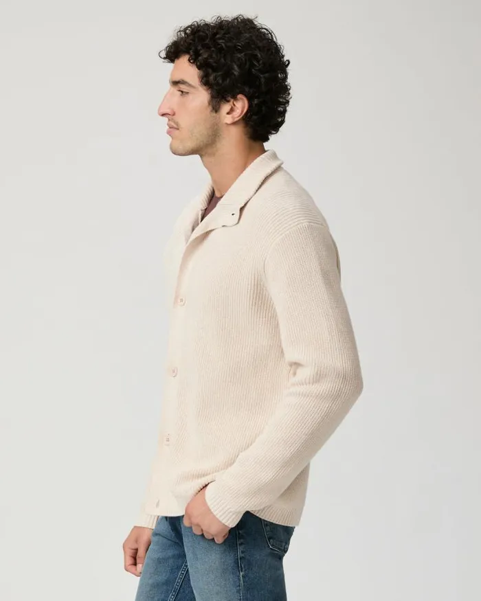 Sweaters and Sweatshirts Men PAIGE Icon Capsule Groveland Cardigan 8211 Pale Khaki Multi