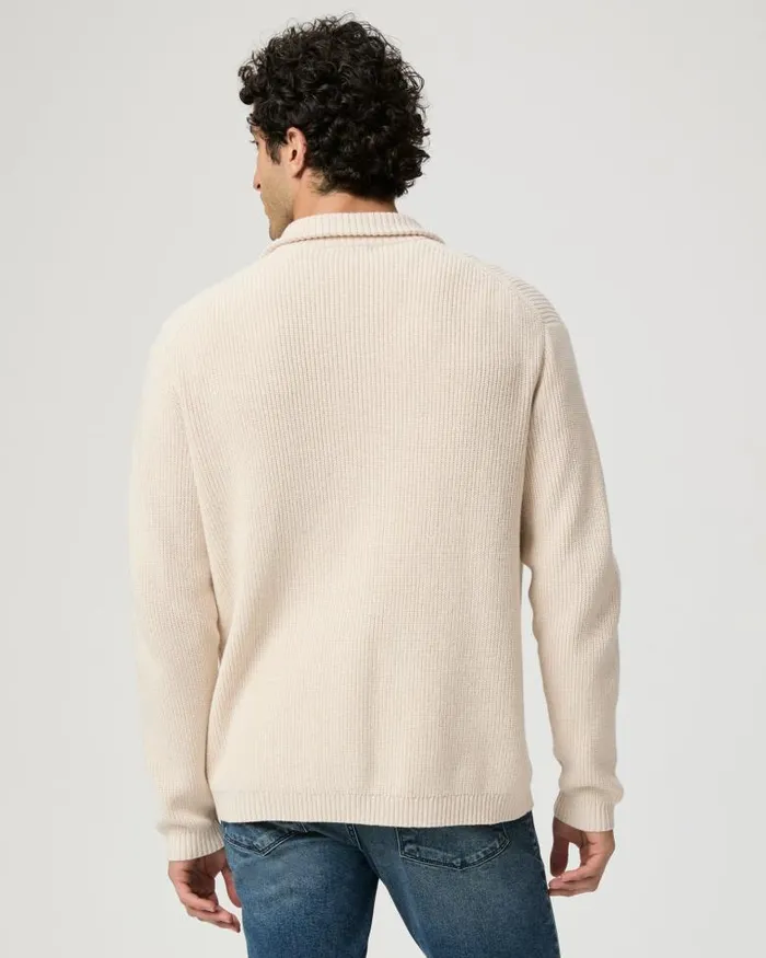 Sweaters and Sweatshirts Men PAIGE Icon Capsule Groveland Cardigan 8211 Pale Khaki Multi