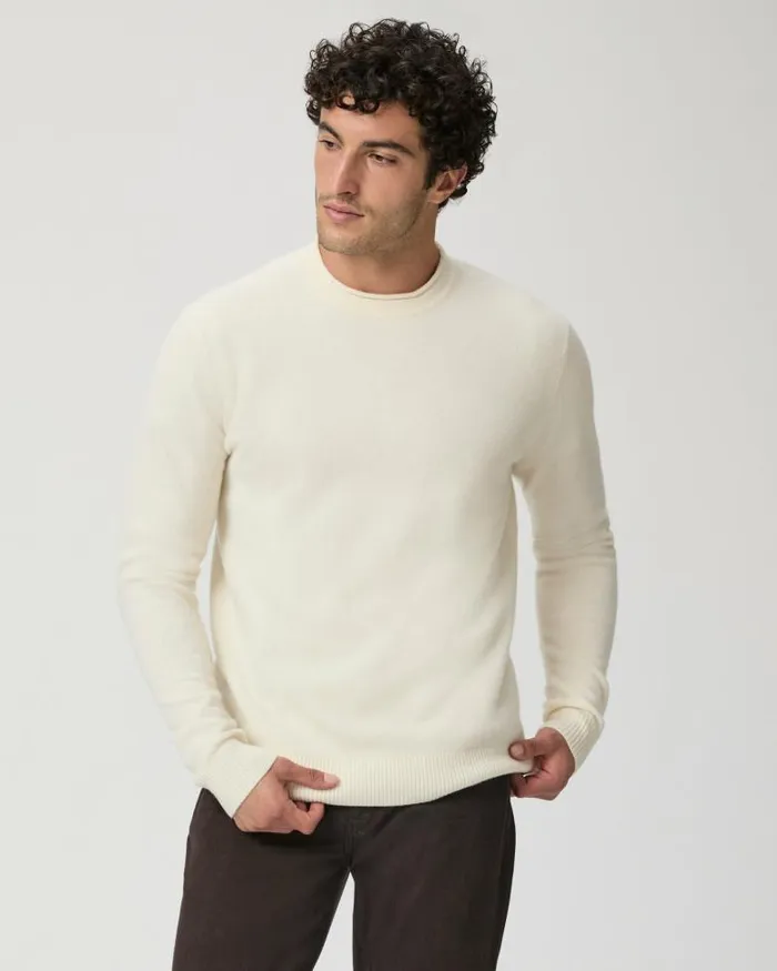 Sweaters and Sweatshirts Men PAIGE Icon Capsule Vick Crew Neck Sweater 8211 Natural
