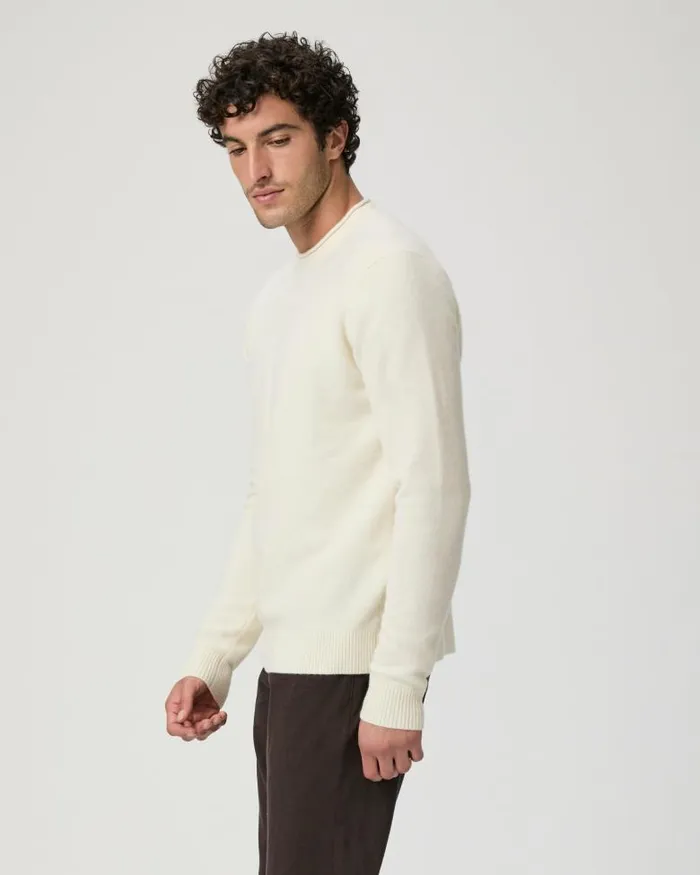 Sweaters and Sweatshirts Men PAIGE Icon Capsule Vick Crew Neck Sweater 8211 Natural