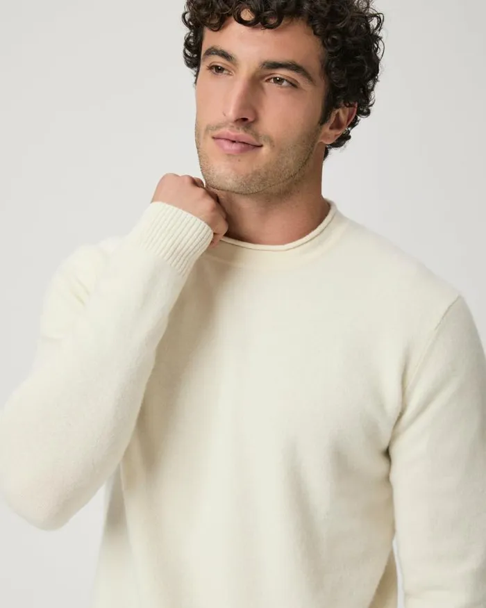 Sweaters and Sweatshirts Men PAIGE Icon Capsule Vick Crew Neck Sweater 8211 Natural