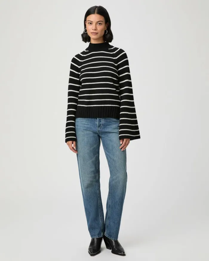 Sweaters and Sweatshirts Women PAIGE Laurel Sweater 8211 Black Multi Cashmere