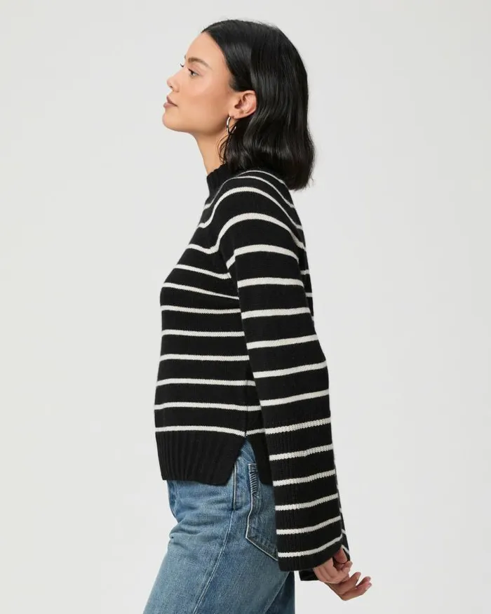 Sweaters and Sweatshirts Women PAIGE Laurel Sweater 8211 Black Multi Cashmere
