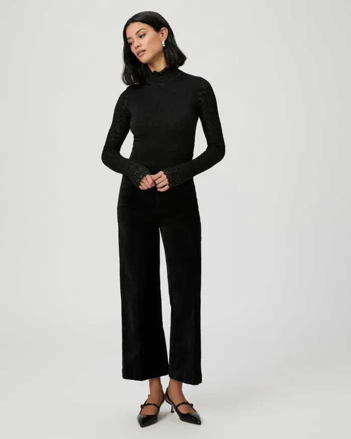 Sweaters and Sweatshirts Women PAIGE Stephanie Top 8211 Black Sparkle Sweaters and Sweatshirts Women PAIGE Stephanie Top 8211 Black Sparkle