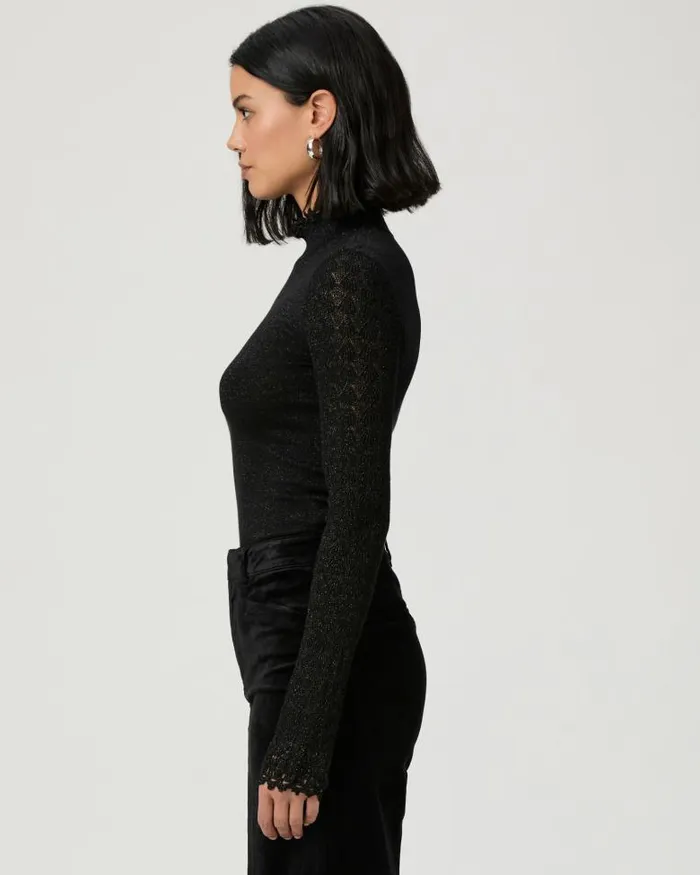 Sweaters and Sweatshirts Women PAIGE Stephanie Top 8211 Black Sparkle Sweaters and Sweatshirts Women PAIGE Stephanie Top 8211 Black Sparkle