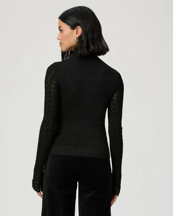 Sweaters and Sweatshirts Women PAIGE Stephanie Top 8211 Black Sparkle Sweaters and Sweatshirts Women PAIGE Stephanie Top 8211 Black Sparkle
